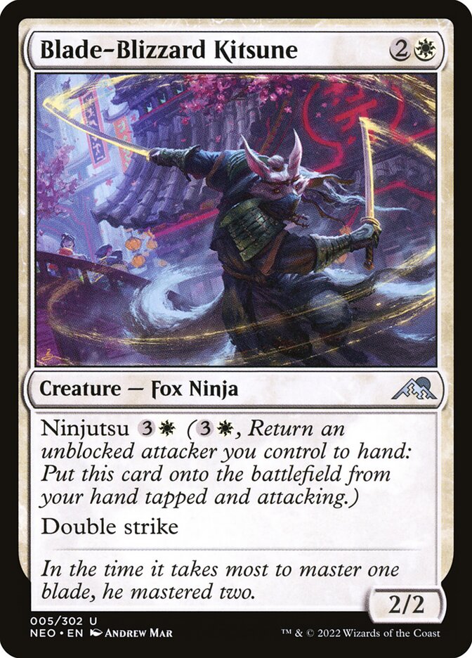 Kitsune da Tempestade de Lâminas / Blade-Blizzard Kitsune - Magic: The Gathering - MoxLand