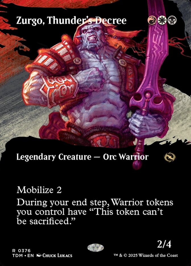 Zurgo, Decreto do Trovão / Zurgo, Thunder's Decree - Magic: The Gathering - MoxLand