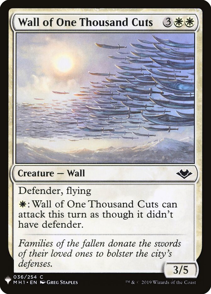 Barreira de Mil Cortes / Wall of One Thousand Cuts - Magic: The Gathering - MoxLand