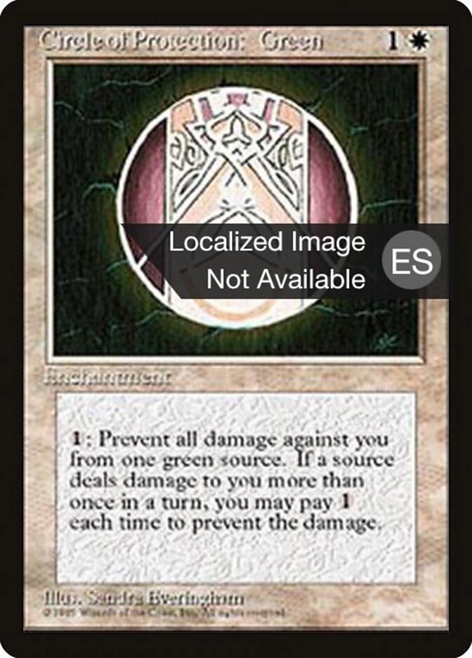 Círculo de Proteção: Verde / Circle of Protection: Green - Magic: The Gathering - MoxLand