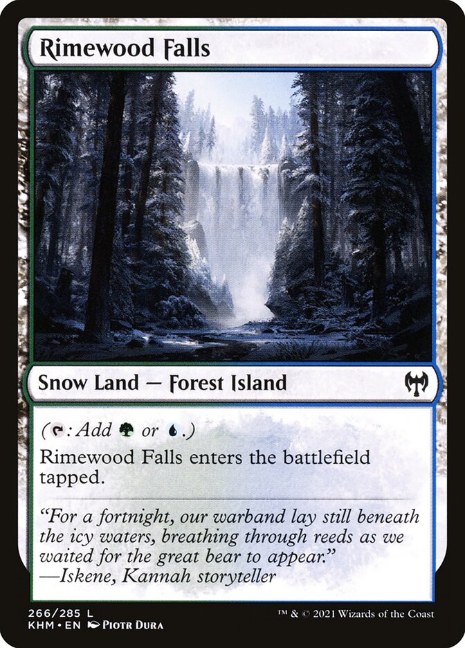 Cachoeira do Bosque Gélido / Rimewood Falls - Magic: The Gathering - MoxLand