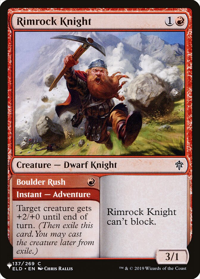 Rimrock Knight / Boulder Rush - Magic: The Gathering - MoxLand