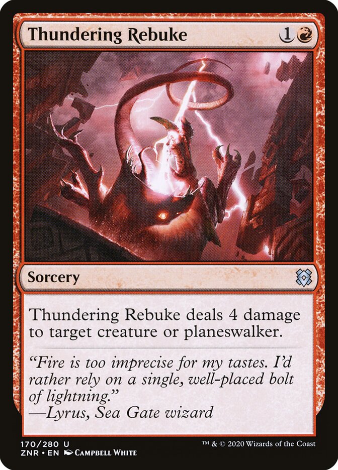 Repreensão Trovejante / Thundering Rebuke - Magic: The Gathering - MoxLand