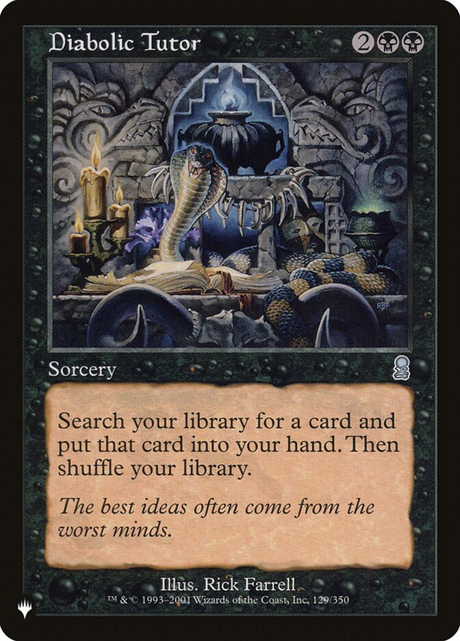 Tutor Diabólico / Diabolic Tutor - Magic: The Gathering - MoxLand
