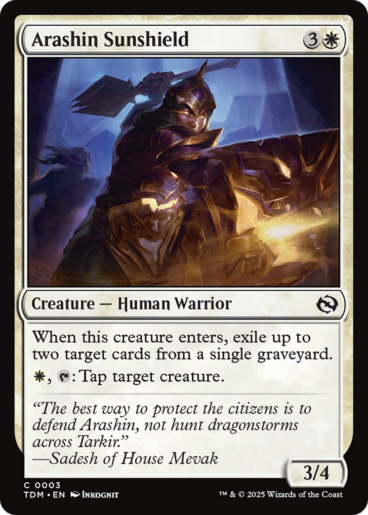 Escudo Solar de Arashin / Arashin Sunshield - Magic: The Gathering - MoxLand