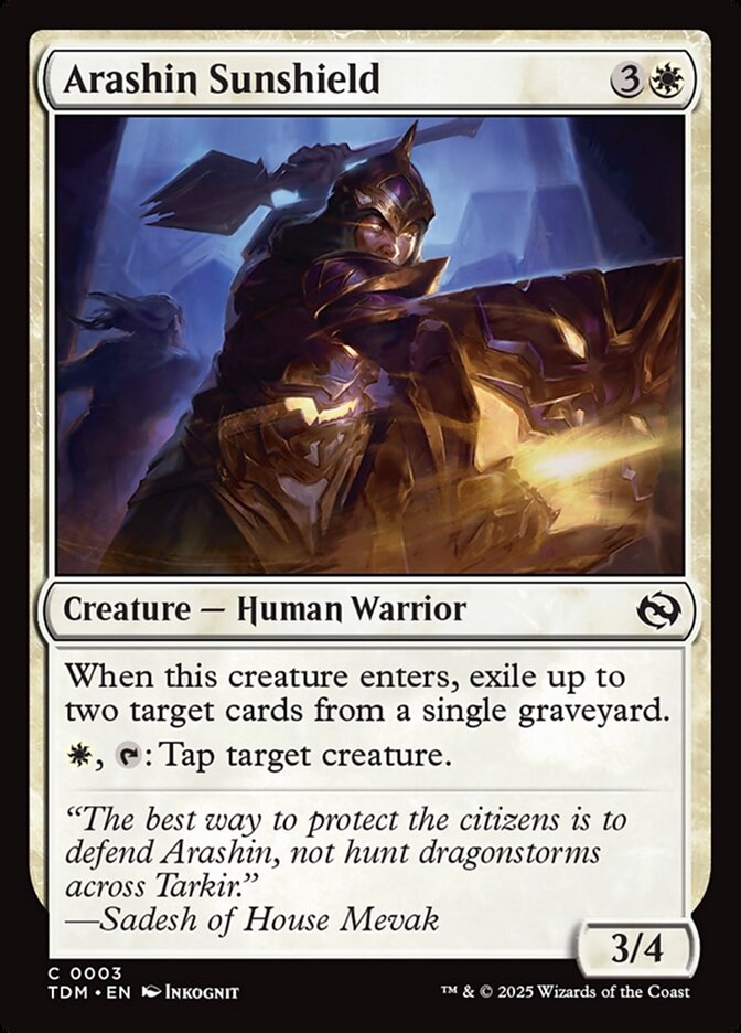 Escudo Solar de Arashin / Arashin Sunshield - Magic: The Gathering - MoxLand
