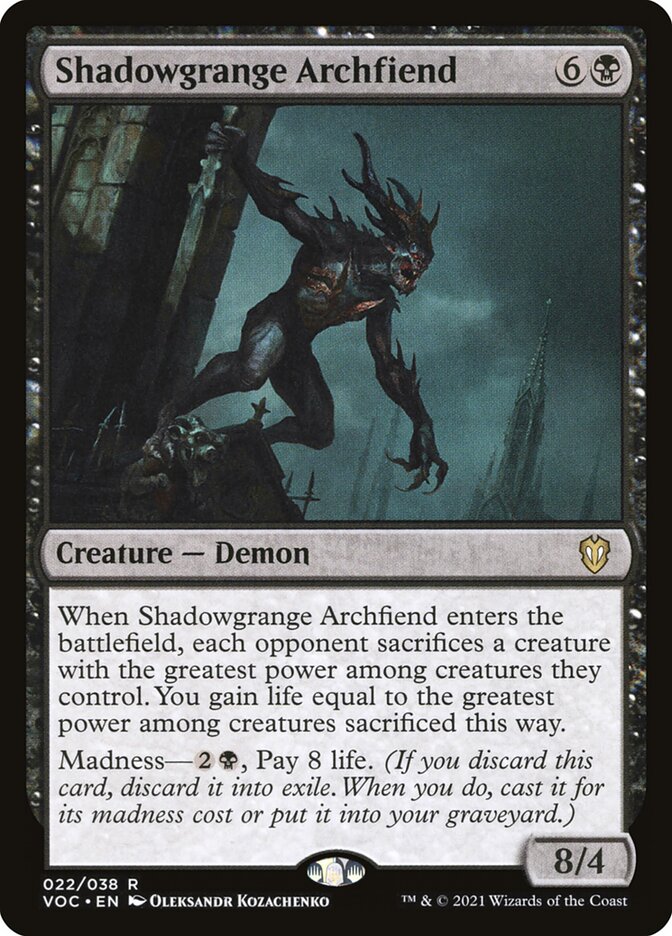 Arquidemônio da Granja Sombria / Shadowgrange Archfiend - Magic: The Gathering - MoxLand