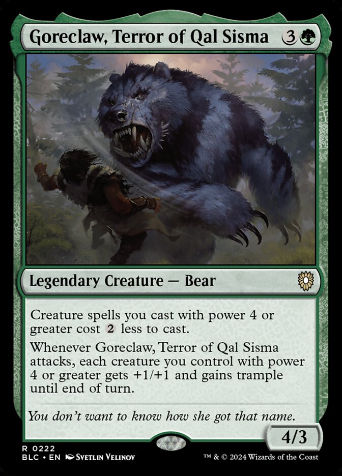Garra Cruenta, Terror de Qal Sisma / Goreclaw, Terror of Qal Sisma - Magic: The Gathering - MoxLand
