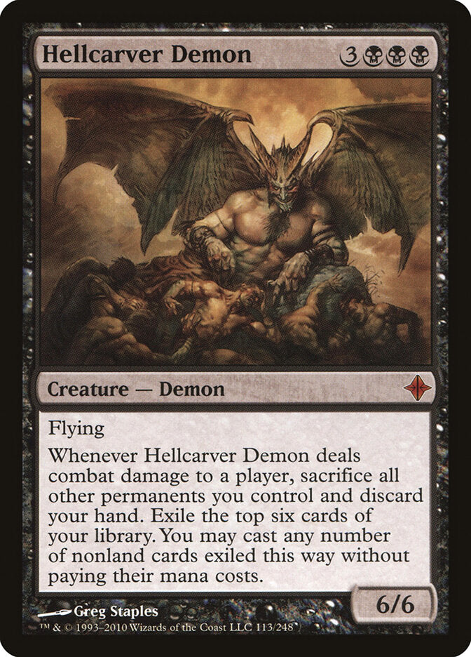 Demônio Escultor do Inferno / Hellcarver Demon - Magic: The Gathering - MoxLand