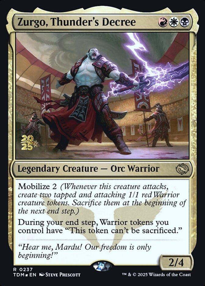 Zurgo, Thunder's Decree - Magic: The Gathering - MoxLand