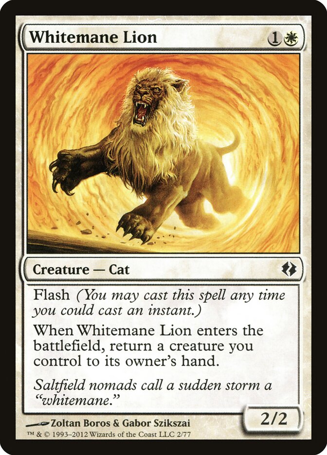 Leão de Juba Branca / Whitemane Lion - Magic: The Gathering - MoxLand
