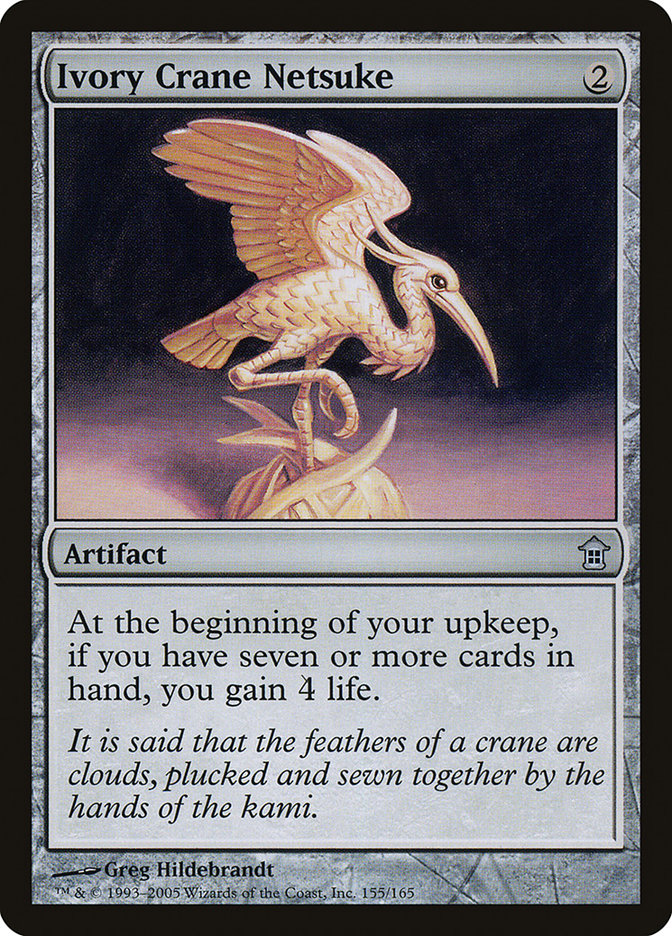 Netsuke de Grou de Marfim / Ivory Crane Netsuke - Magic: The Gathering - MoxLand