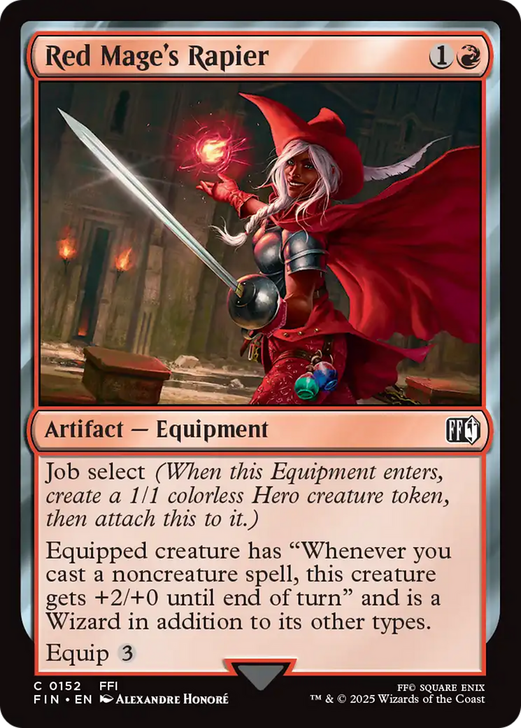 Florete do Mago Vermelho / Red Mage's Rapier - Magic: The Gathering - MoxLand
