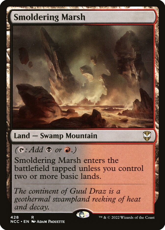 Pântano Ardente / Smoldering Marsh - Magic: The Gathering - MoxLand