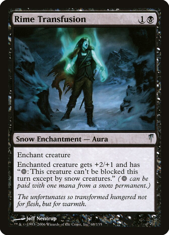 Transfusão Gélida / Rime Transfusion - Magic: The Gathering - MoxLand