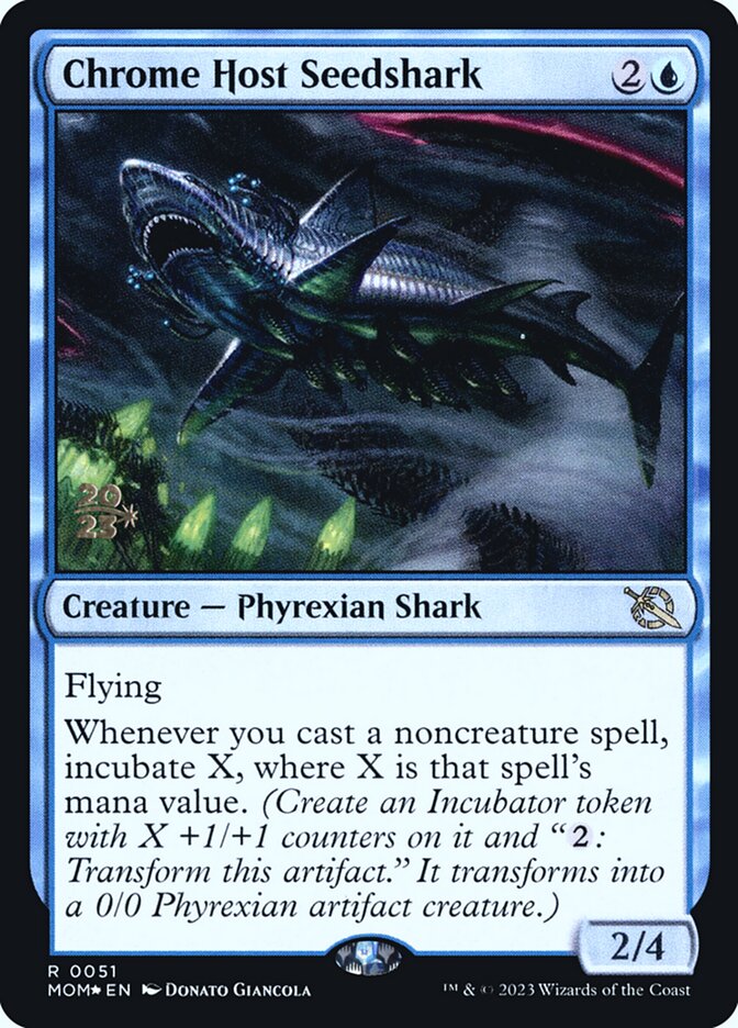 Tubarão-casulo da Hoste de Cromo / Chrome Host Seedshark - Magic: The Gathering - MoxLand