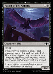 Corvo dos Vis Presságios / Raven of Fell Omens - Magic: The Gathering - MoxLand