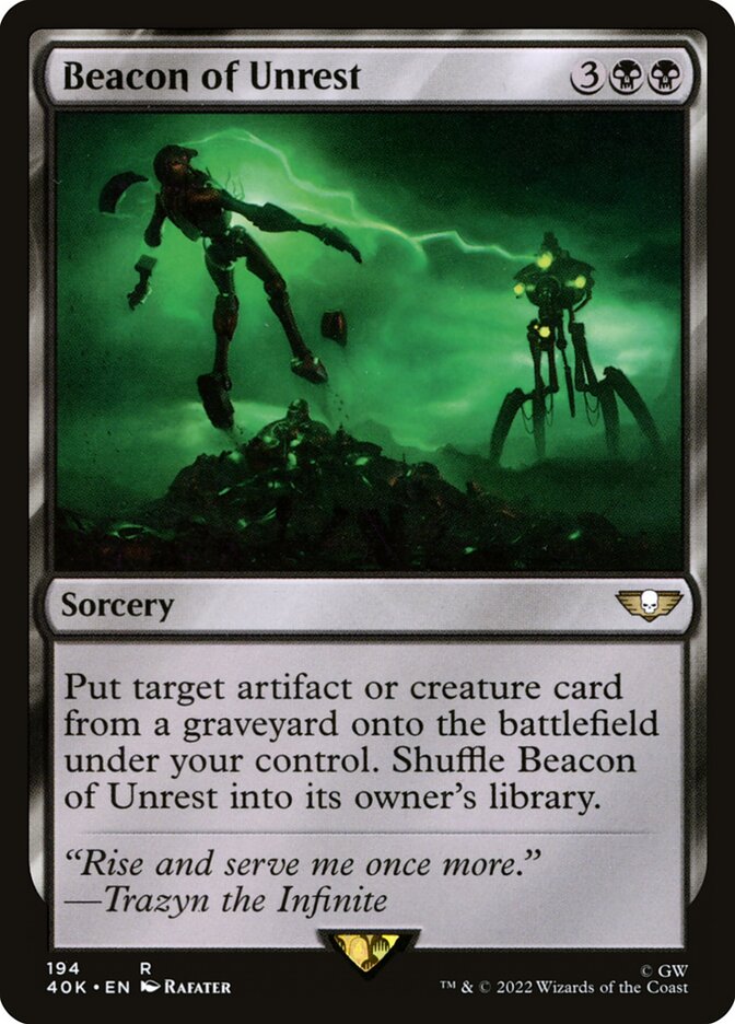 Guia da Inquietação / Beacon of Unrest - Magic: The Gathering - MoxLand