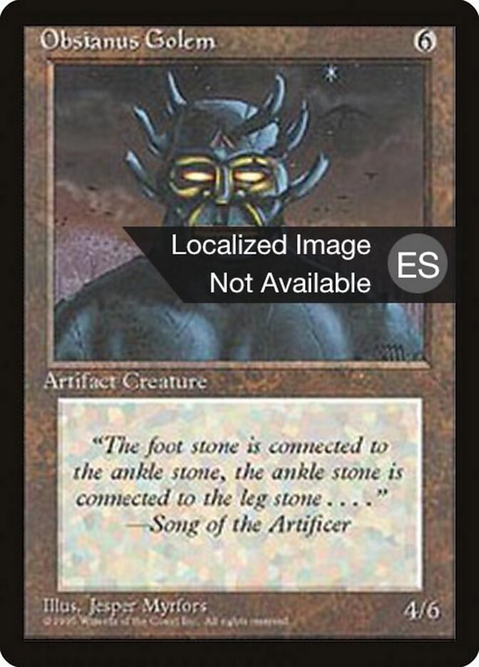 Golem Obsianus / Obsianus Golem - Magic: The Gathering - MoxLand