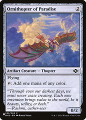 Ornitóptero do Paraíso / Ornithopter of Paradise - Magic: The Gathering - MoxLand