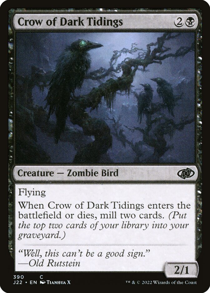 Corvo das Notícias Sombrias / Crow of Dark Tidings - Magic: The Gathering - MoxLand