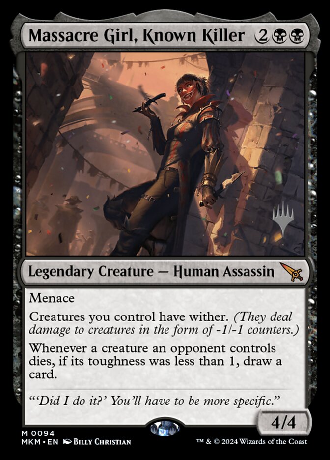 Garota-massacre, Assassina Renomada / Massacre Girl, Known Killer - Magic: The Gathering - MoxLand