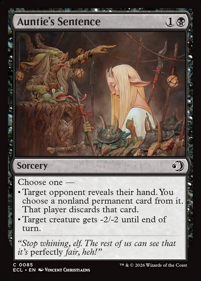 Sentença da Titia / Auntie's Sentence - Magic: The Gathering - MoxLand