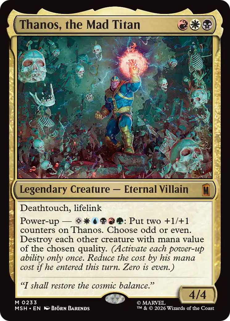 Thanos, the Mad Titan - Magic: The Gathering - MoxLand
