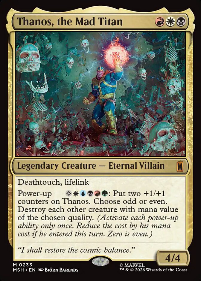 Thanos, the Mad Titan - Magic: The Gathering - MoxLand