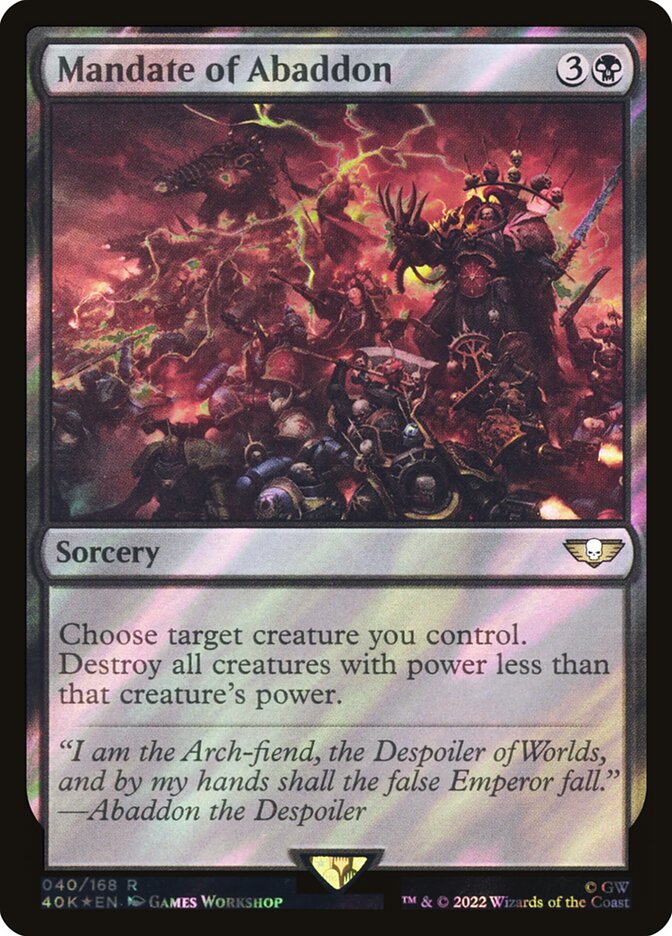Ordens de Abaddon / Mandate of Abaddon - Magic: The Gathering - MoxLand