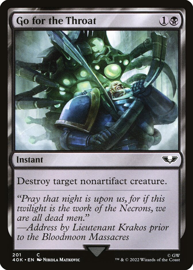 Atacar na Jugular / Go for the Throat - Magic: The Gathering - MoxLand