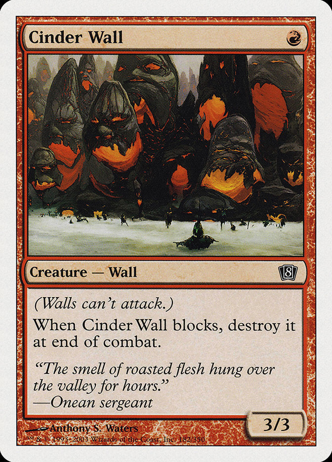 Barreira de Brasas / Cinder Wall - Magic: The Gathering - MoxLand