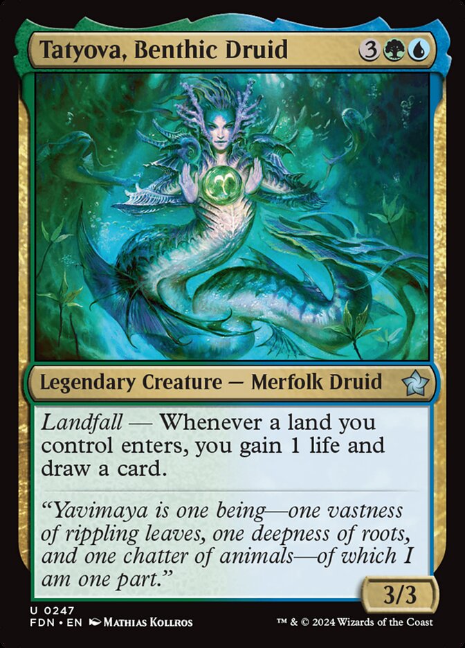 Tatyova, Druida Bêntica / Tatyova, Benthic Druid - Magic: The Gathering - MoxLand