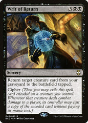 Édito de Retorno / Writ of Return - Magic: The Gathering - MoxLand