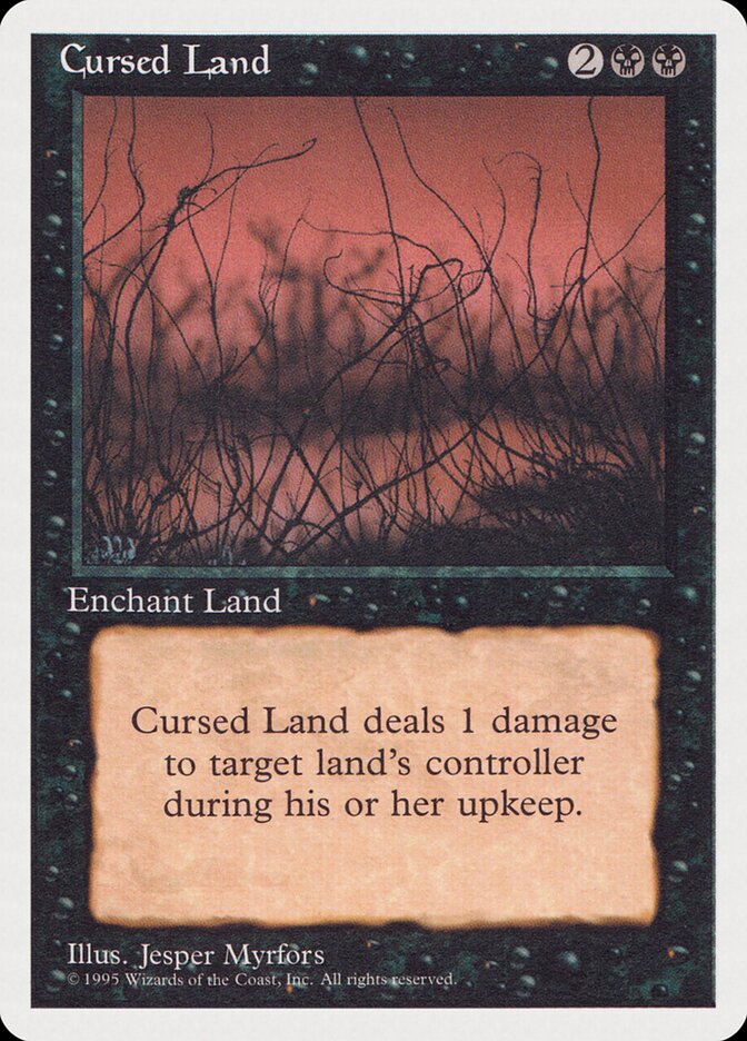 Terreno Amaldiçoado / Cursed Land - Magic: The Gathering - MoxLand
