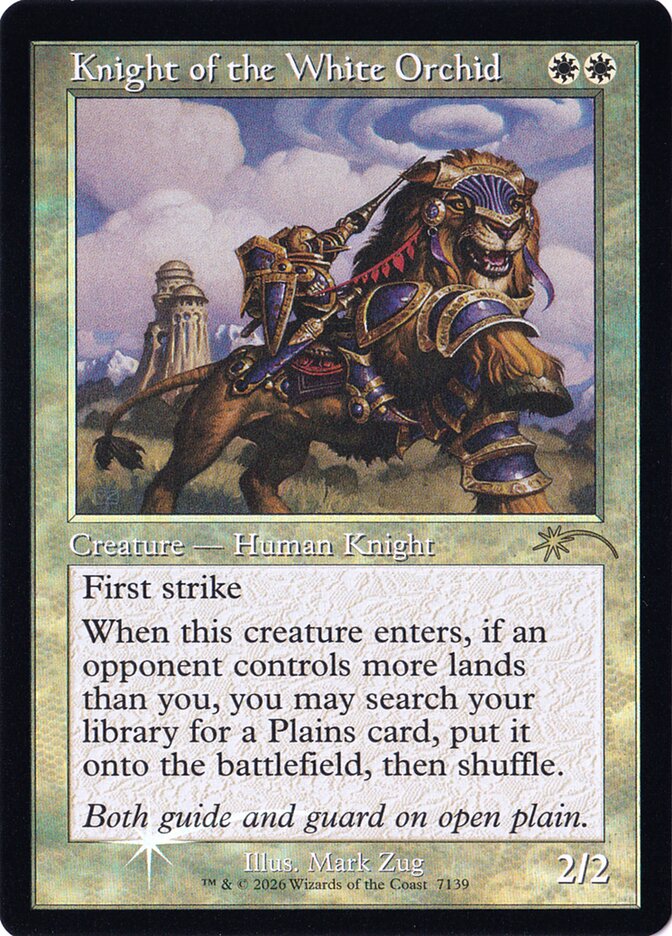 Cavaleiro da Orquídea Branca / Knight of the White Orchid - Magic: The Gathering - MoxLand