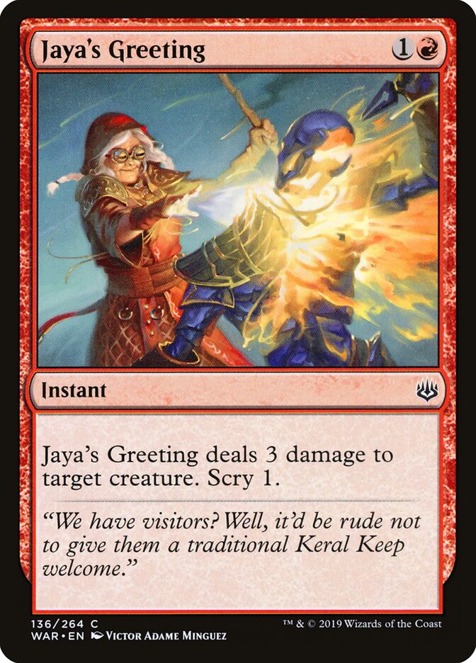 Saudação de Jaya / Jaya's Greeting - Magic: The Gathering - MoxLand