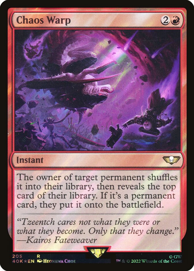 Distorção Caótica / Chaos Warp - Magic: The Gathering - MoxLand
