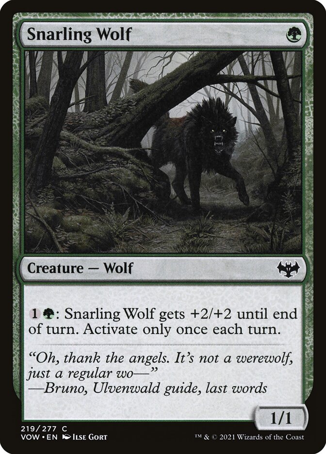 Lobo Rosnador / Snarling Wolf - Magic: The Gathering - MoxLand