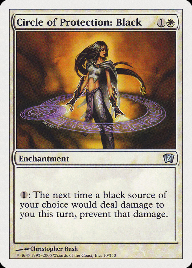 Círculo de Proteção: Preto / Circle of Protection: Black - Magic: The Gathering - MoxLand