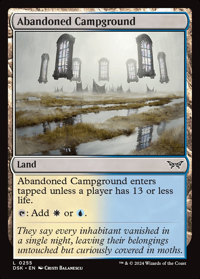 Acampamento Abandonado / Abandoned Campground - Magic: The Gathering - MoxLand