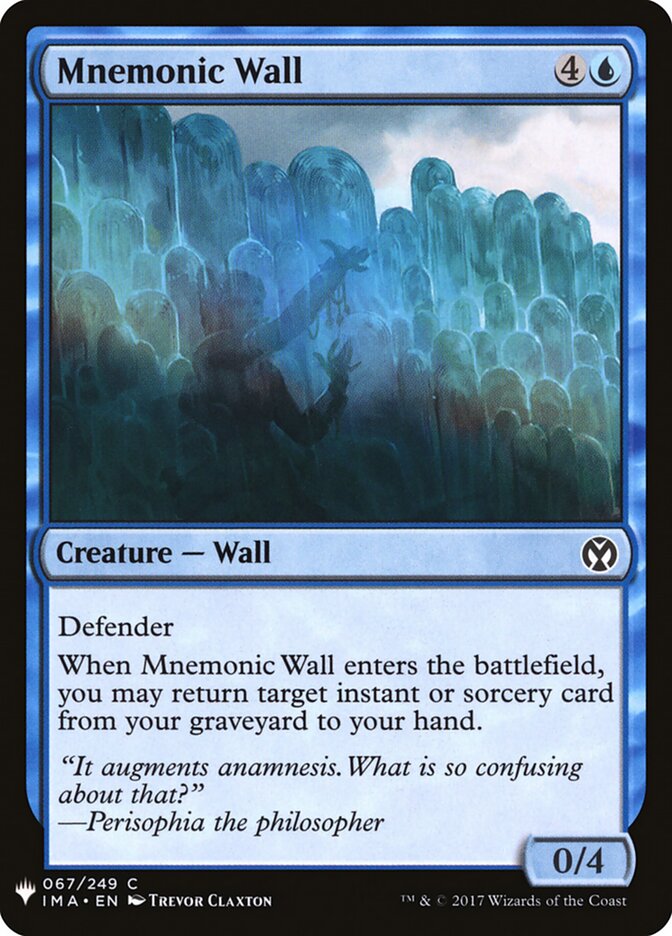 Barreira Mnemônica / Mnemonic Wall - Magic: The Gathering - MoxLand