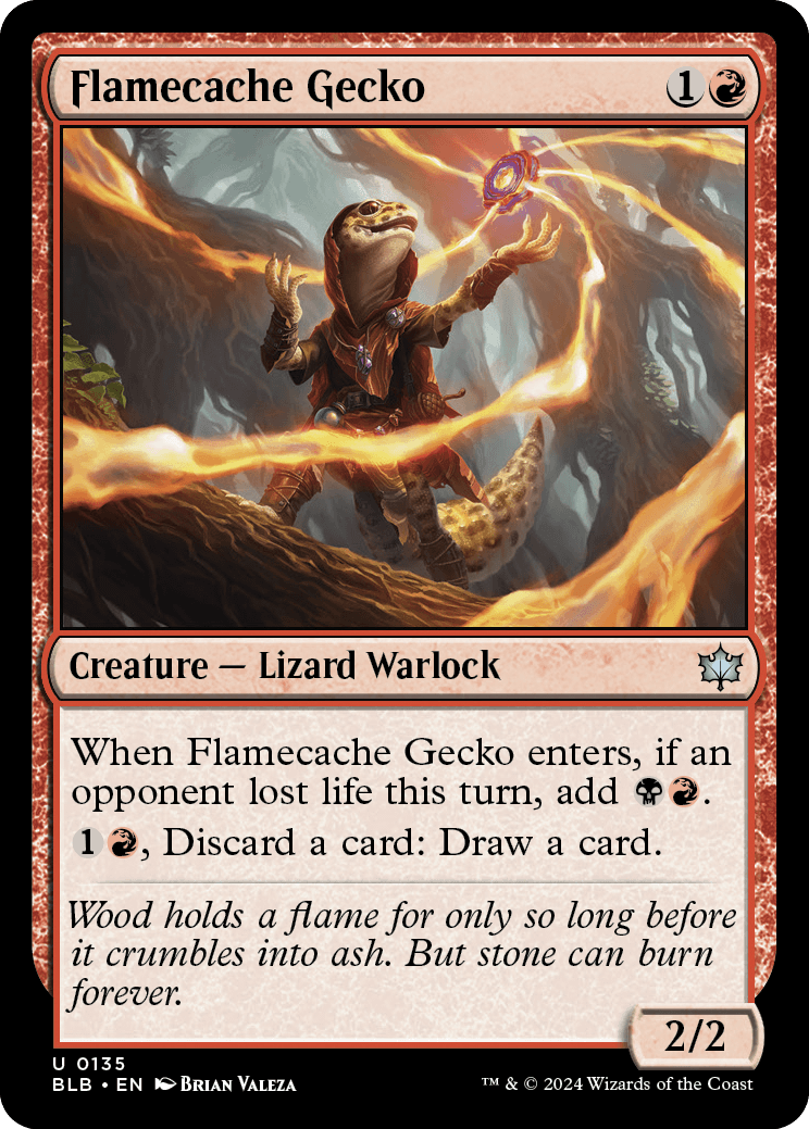 Lagartixa do Estoque de Fogo / Flamecache Gecko - Magic: The Gathering - MoxLand