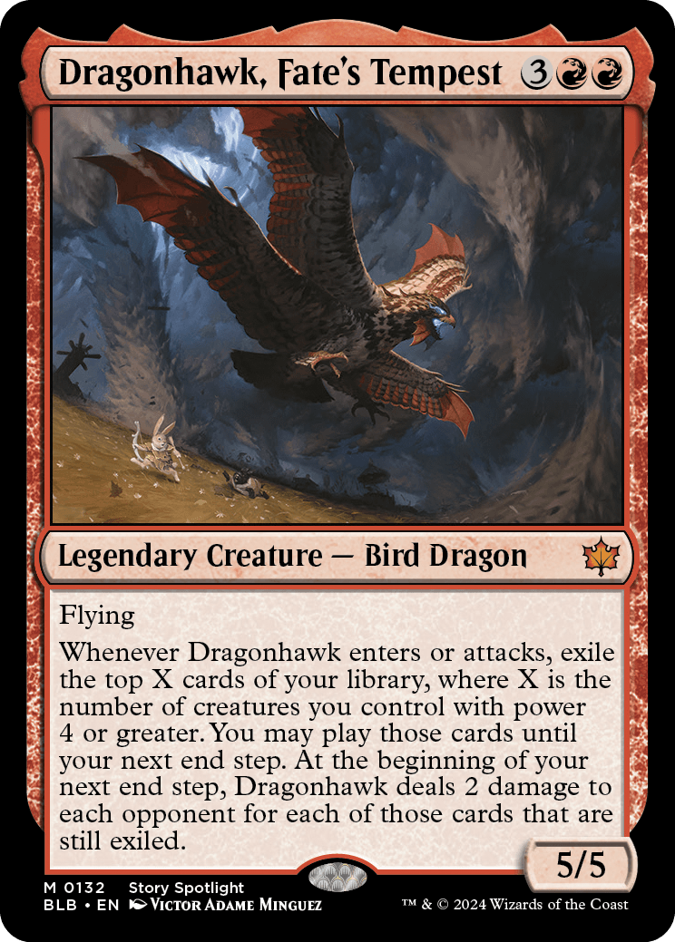 Dracofalco, Tempestade do Destino / Dragonhawk, Fate's Tempest - Magic: The Gathering - MoxLand