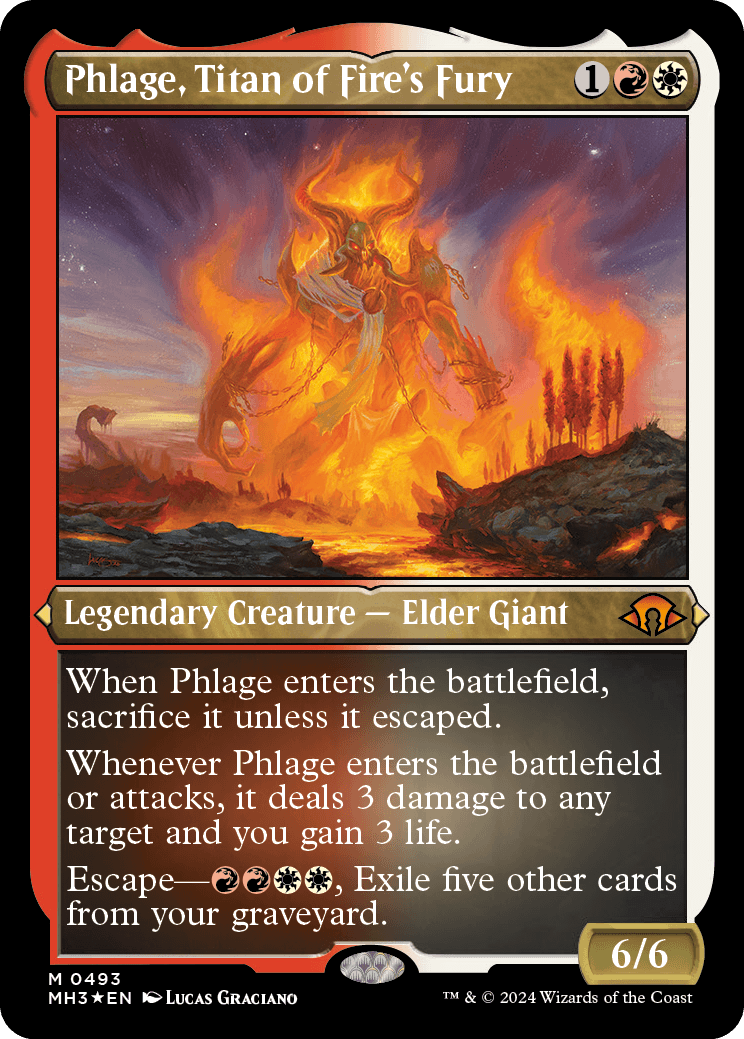Phlage, Titã da Fúria Ígnea / Phlage, Titan of Fire's Fury - Magic: The Gathering - MoxLand
