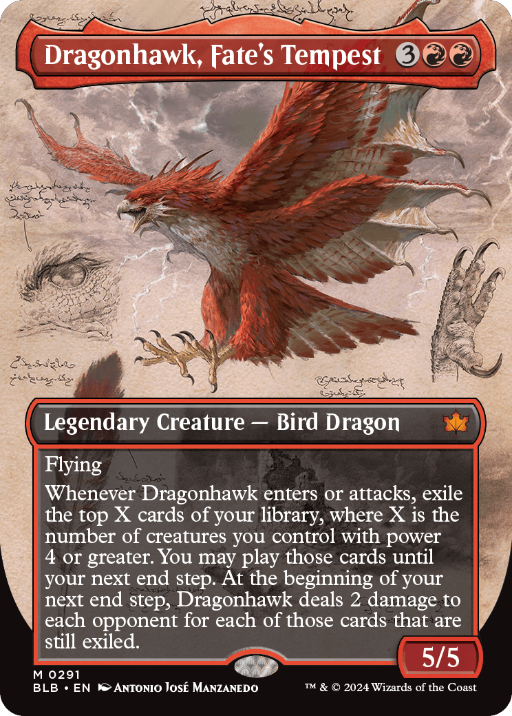 Dracofalco, Tempestade do Destino / Dragonhawk, Fate's Tempest - Magic: The Gathering - MoxLand