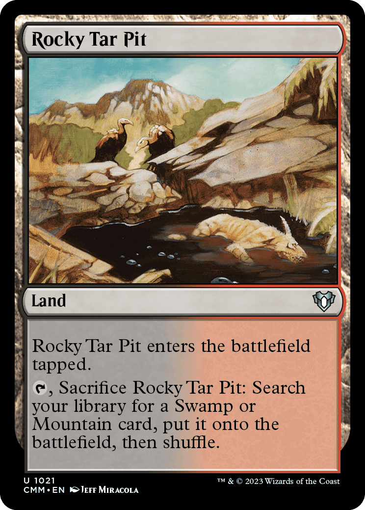 Poço de Piche Rochoso / Rocky Tar Pit - Magic: The Gathering - MoxLand