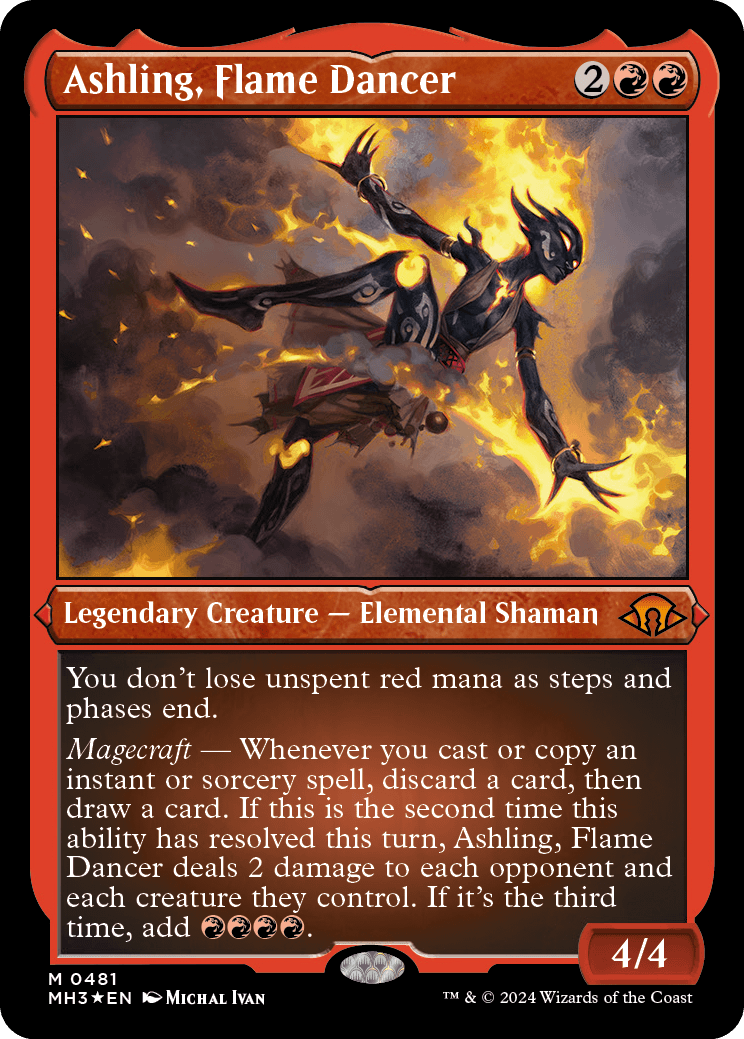 Cinereia, Dançarina das Chamas / Ashling, Flame Dancer - Magic: The Gathering - MoxLand