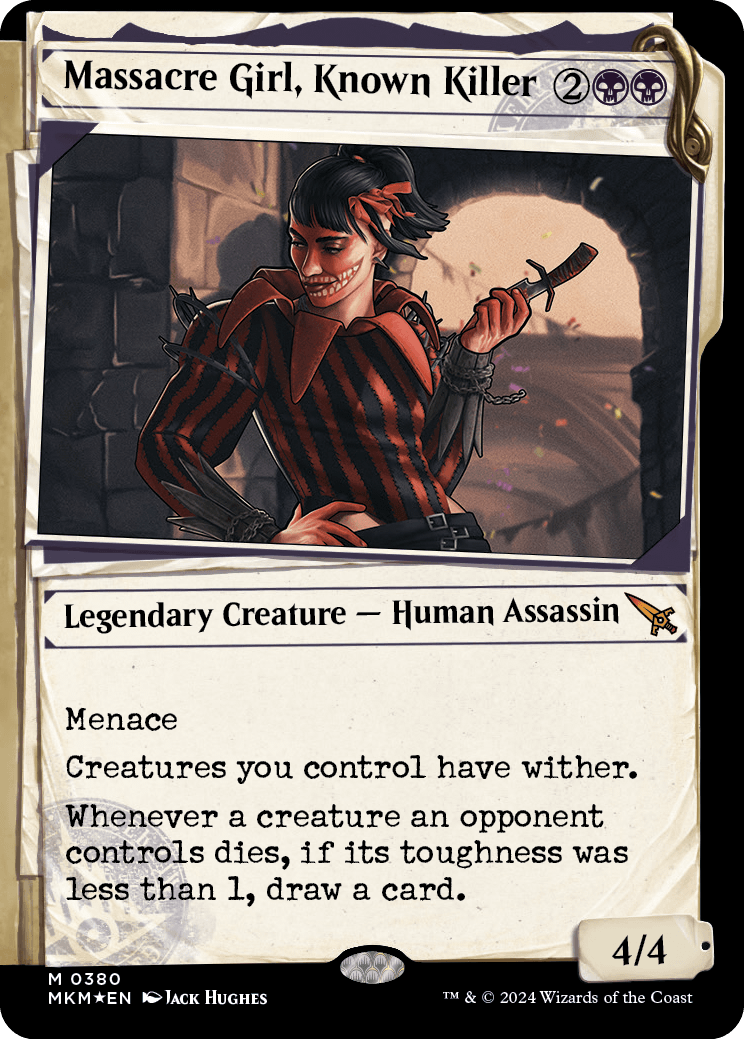 Garota-massacre, Assassina Renomada / Massacre Girl, Known Killer - Magic: The Gathering - MoxLand