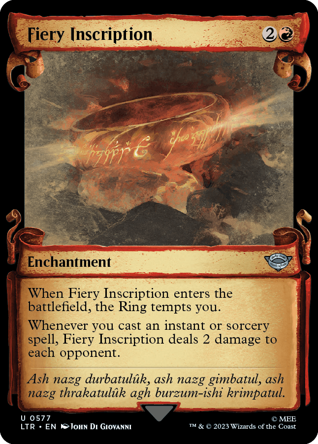 Inscrição Ardente / Fiery Inscription - Magic: The Gathering - MoxLand